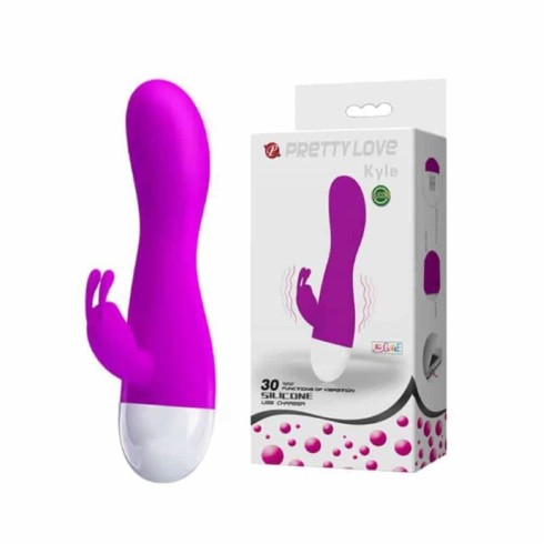 stimulator, Vibrator Rabbit Kyle, Violet, 15 Cm, pasiune.ro