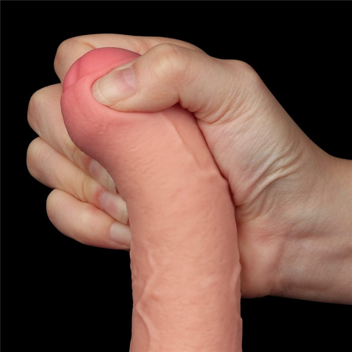 Dildo Realistic Sliding Skin Dual Layer I, Natural, 20 Cm 9
