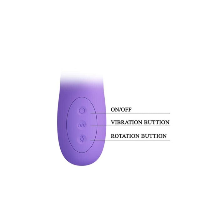 Vibrator Rabbit Cu Rotatii Truman, Lila, 23.5 Cm 8
