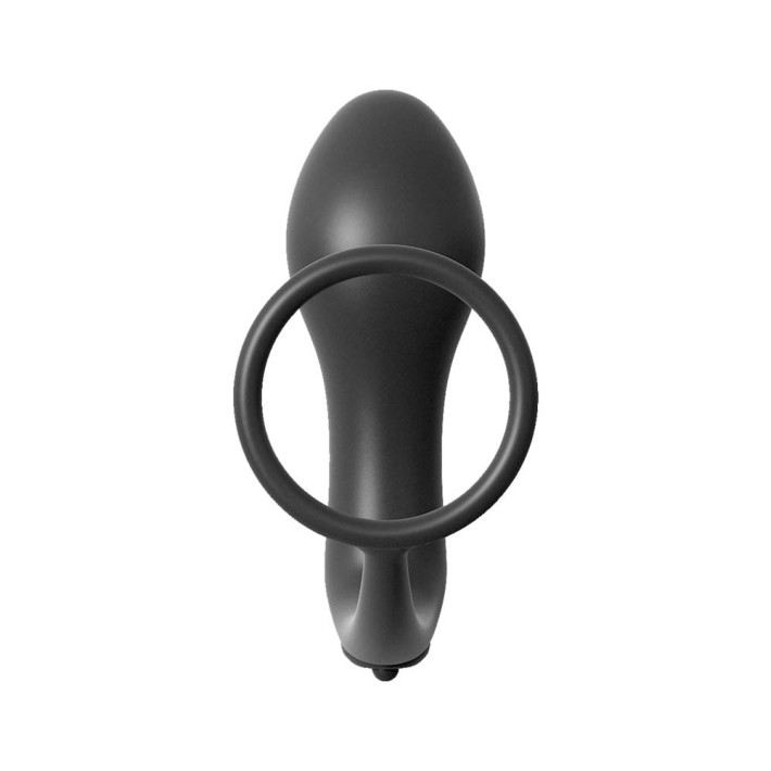 Inel Penis Cu Dop Anal Si Vibratii Ass-gasm, Negru, 9 Cm 4