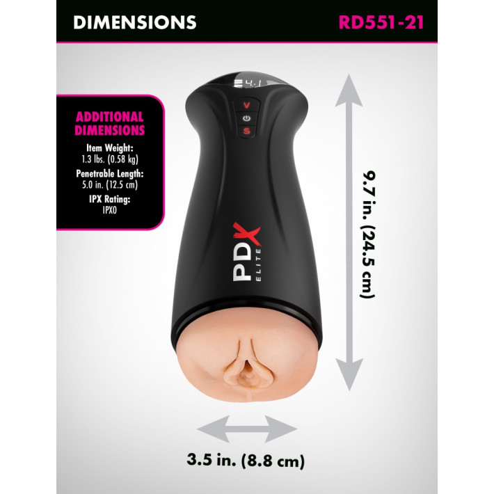 Masturbator Automat Cu Suctiune Pdx Elite Fuck-gasm, Natural 5