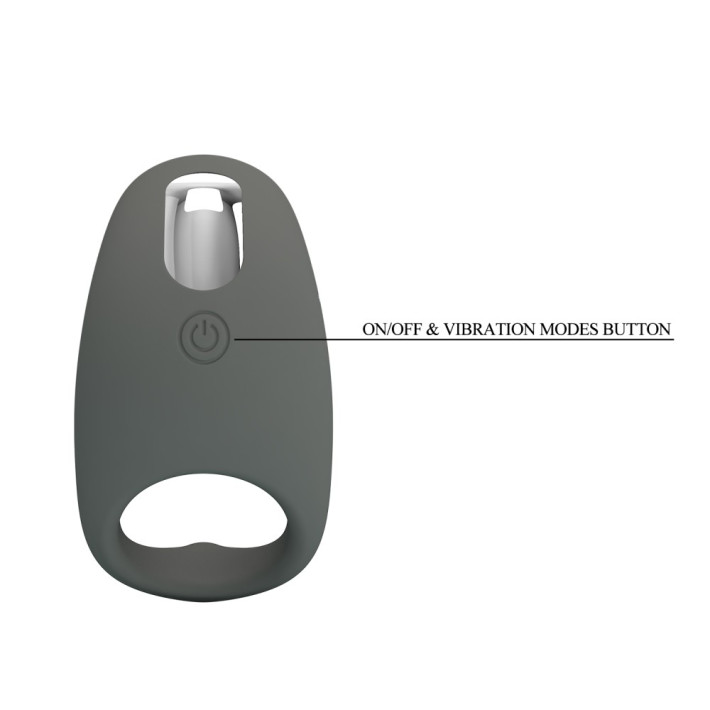 Inel Penis Cu Vibratii Master Ring Ii, Cenusiu 9