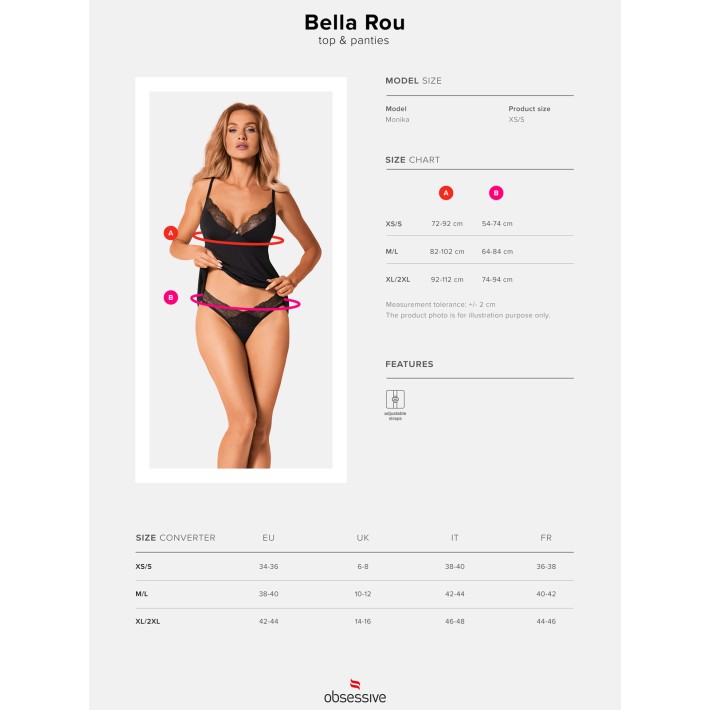 Bella Rou Top & Panties   Xs/s M/l, Xl/2xl, Xs/s 11