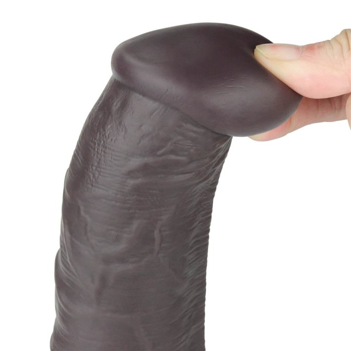 Vibrator Cu Rotatii Dual Layered Silicone Rotator, Brun, 25 Cm 11