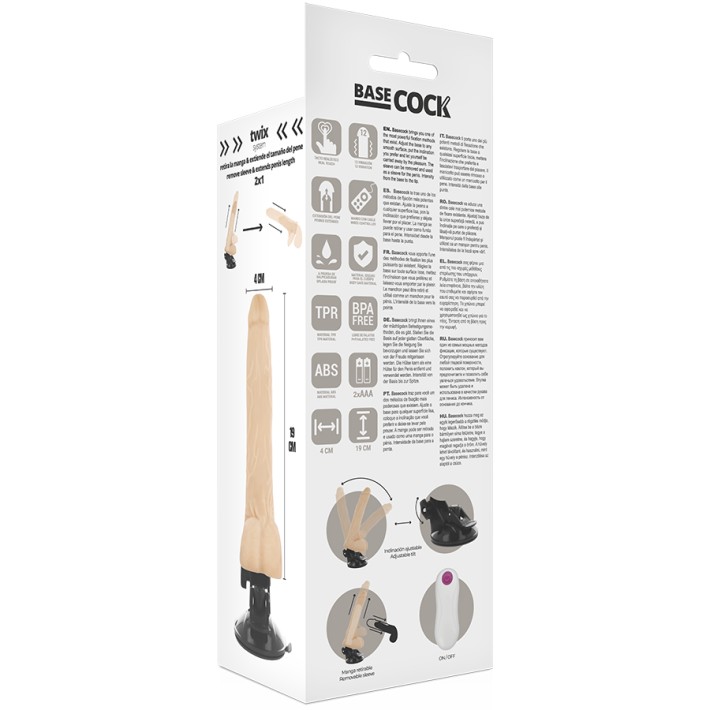 Vibrator Realistic Basecock Cu Telecomanda 19cm 5