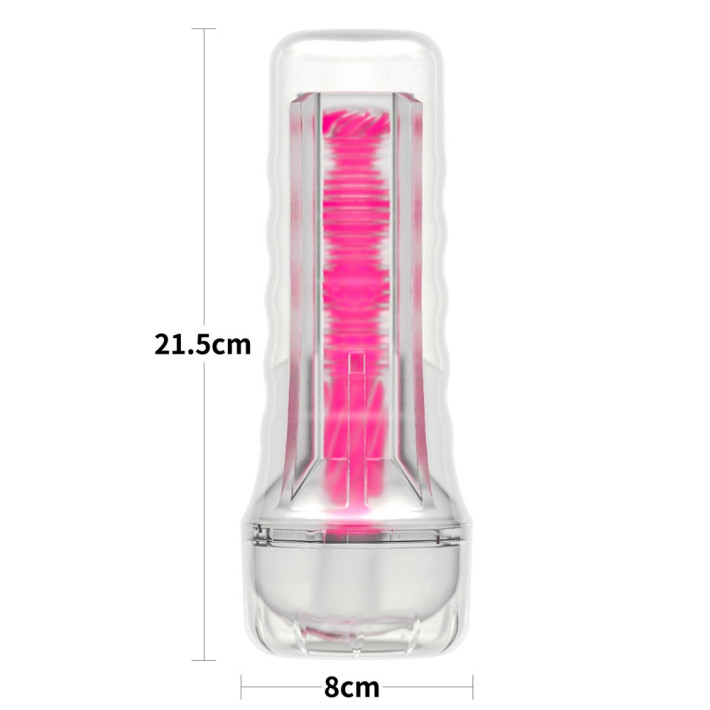 Masturbator Fantezie Fosforescent Lumino Play, Roz, 21.5 Cm 14