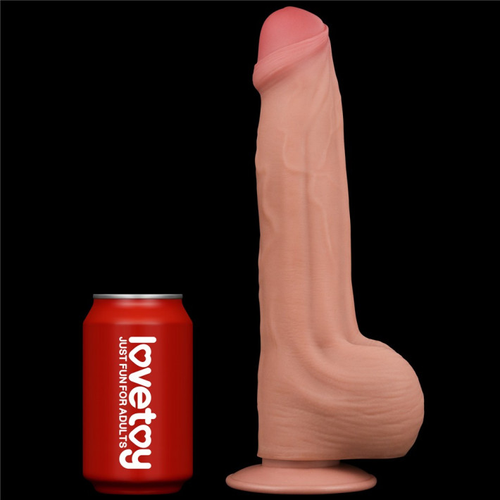 Dildo Ultra Realistic King Sized Sliding Skin Dual Layer Dong, Natural, 29 Cm 7