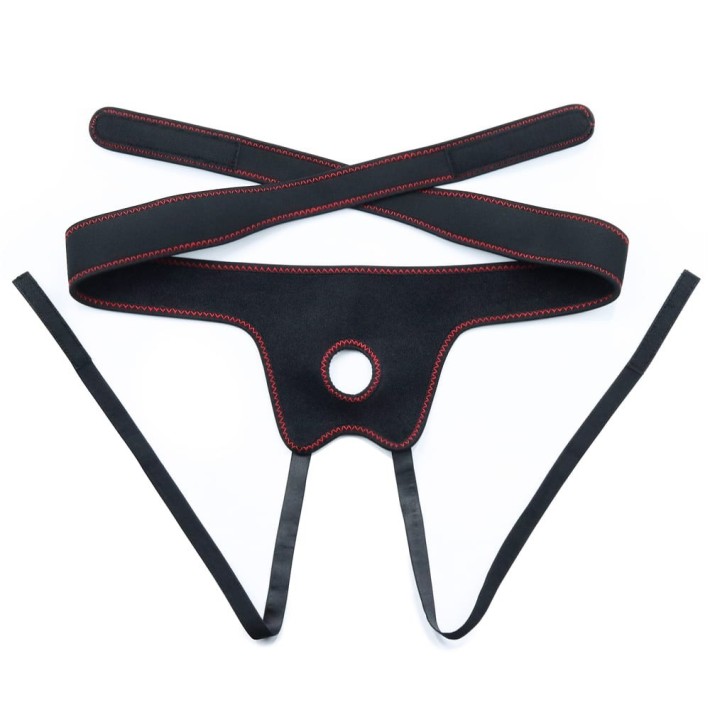 Set Ham Strap-on Si Dildo Easy Strapon, Negru, 21.5 Cm 11