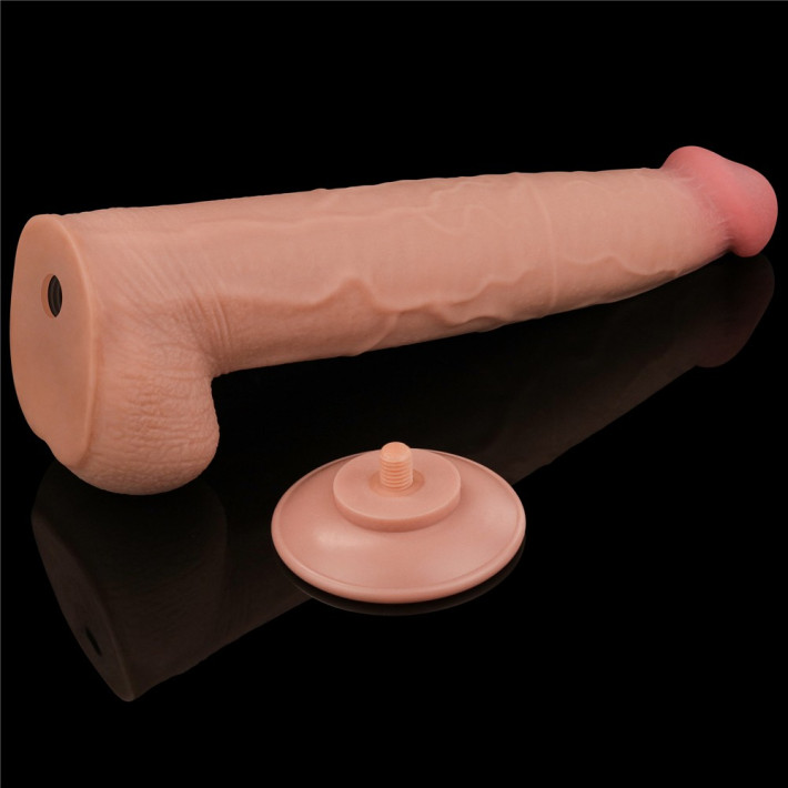 Dildo Ultra Realistic King Sized Sliding Skin Dual Layer Dong, Natural, 34 Cm 6