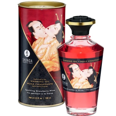 ulei, Ulei Afrodiziac Cu Efect De Caldura Sparkling Strawberry Wine, 100 Ml, pasiune.ro