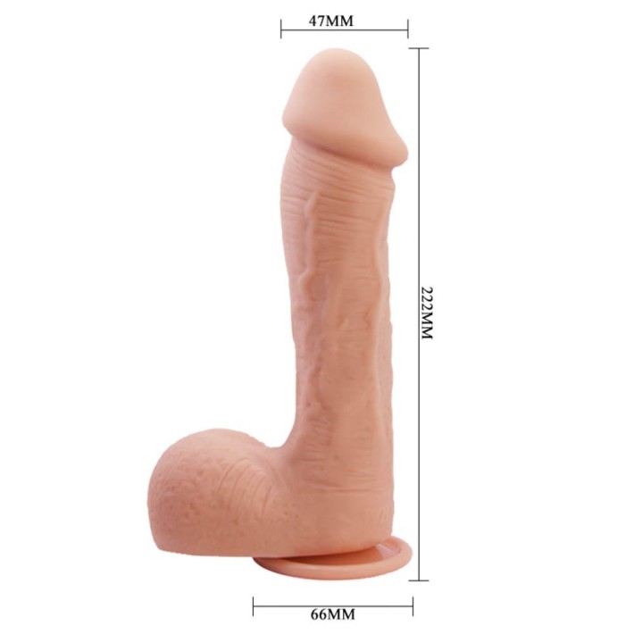 Dildo Clasic Cu Ventuza Beautiful Johnson, Natural, 22 Cm 5