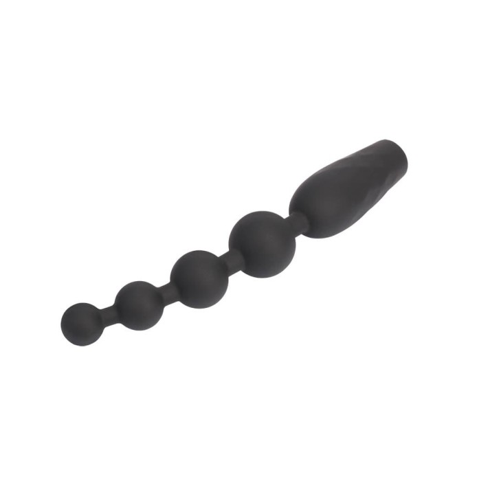 Bile Anale Cu Vibratii Bumpy Bead, Negru, 18.5 Cm 2