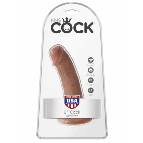 Pipedream - King Cock, Dildo Clasic Cu Ventuza King Cock, Natural, 15 Cm, pasiune.ro