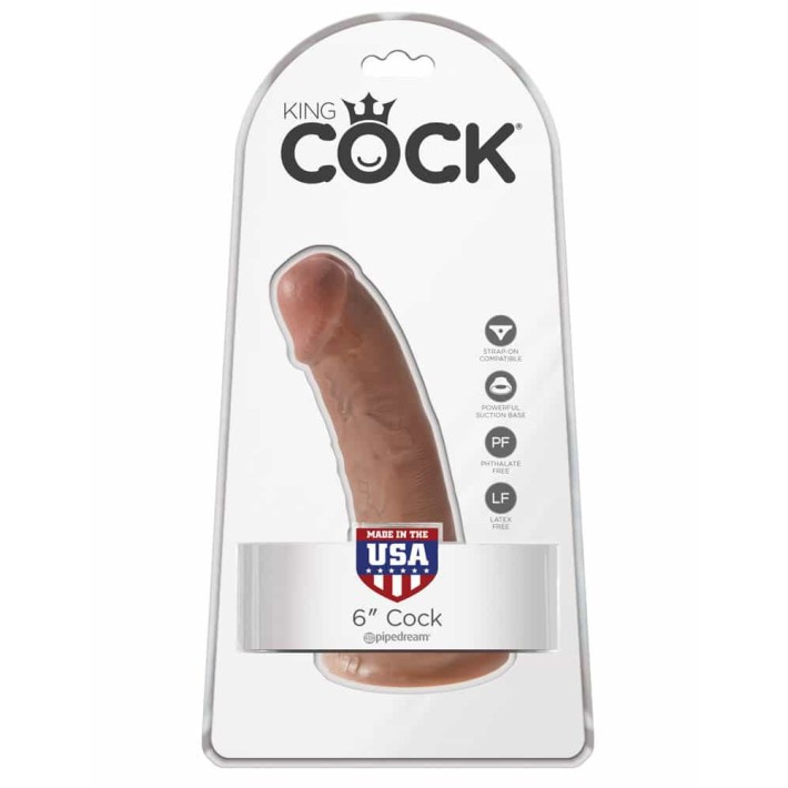 Dildo Clasic Cu Ventuza King Cock, Natural, 15 Cm 2