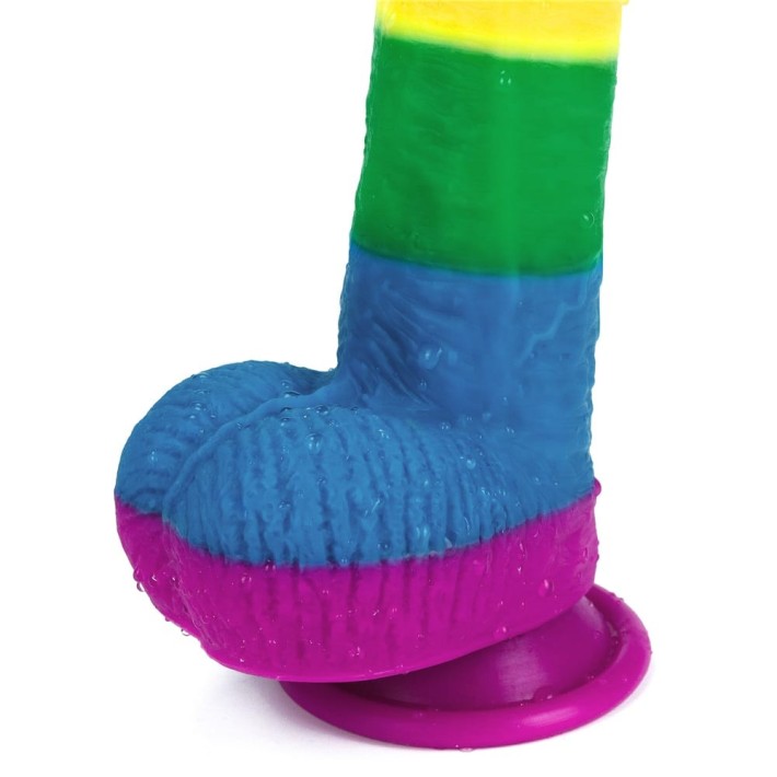 Dildo Clasic Cu Ventuza Prider, Multicolor, 22.5 Cm 4