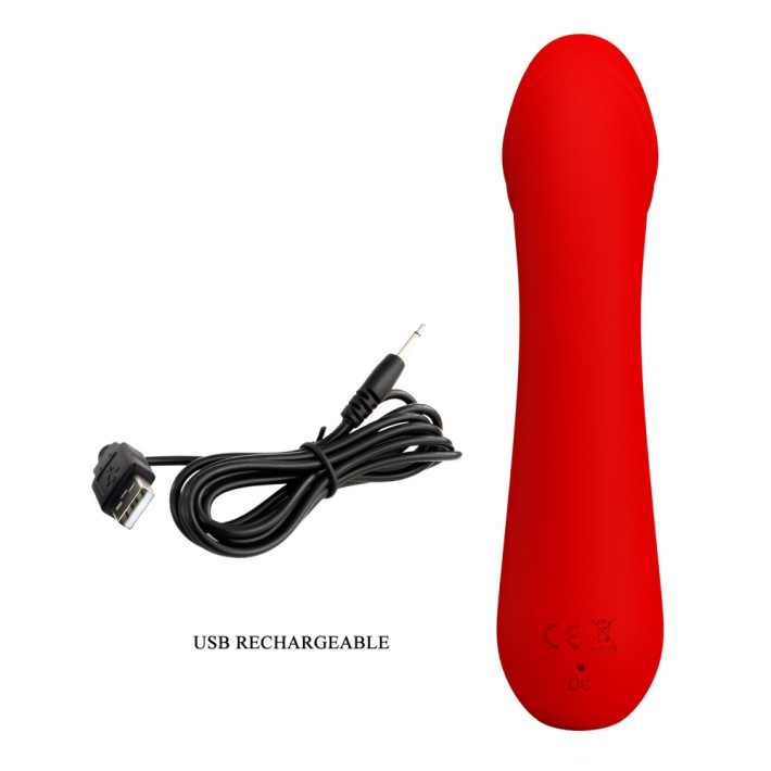 Vibrator Punctul G Cetus, Rosu, 15 Cm 3