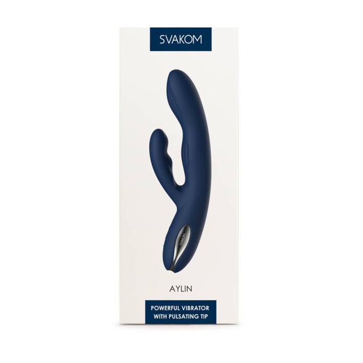 Vibrator Rabbit Aylin, Albastru, 21.5 Cm 6