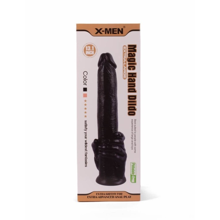 Dildo Realistic Magic Hand, Negru,  2