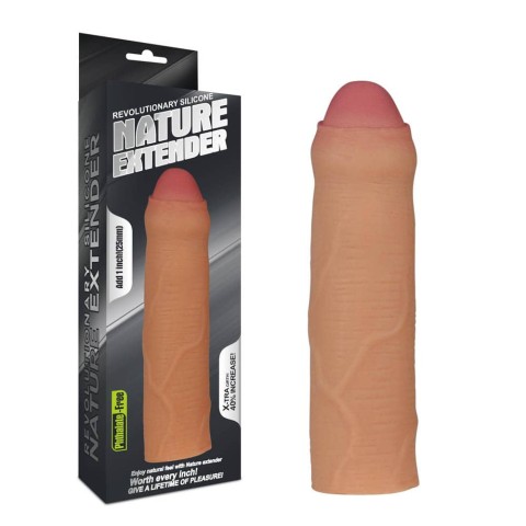 Lovetoy, Extensie/manson Penis Revolutionary Silicone Nature Extender Necircumcis, Bronz, +2.5 Cm, pasiune.ro