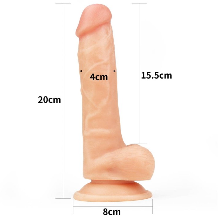 Set Ham Strap-on Si Dildo Easy Strapon, Natural, 20 Cm 5