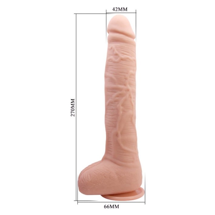 Dildo Clasic Cu Ventuza Beautiful Dick, Natural, 27 Cm 5