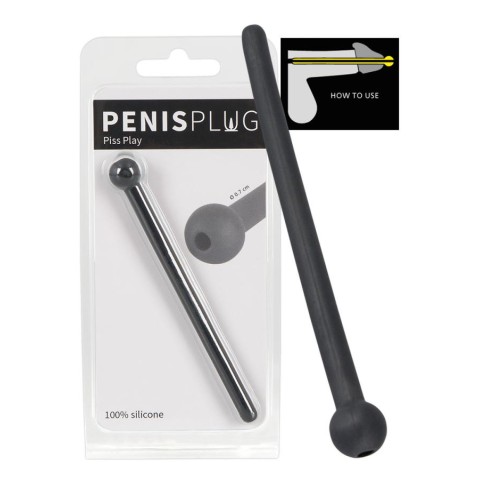 Accesorii sexuale, Penis Plug Piss Play Black, pasiune.ro