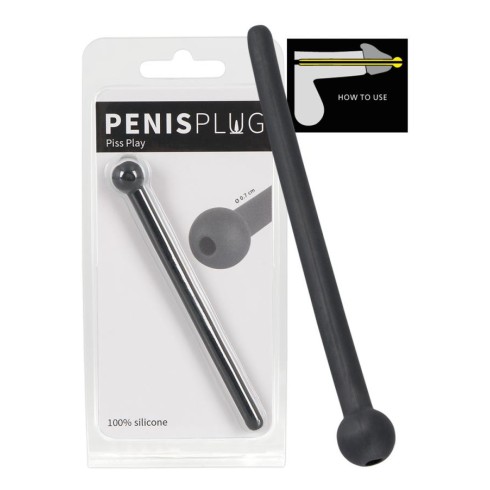 rosu, Penis Plug Piss Play Black, pasiune.ro
