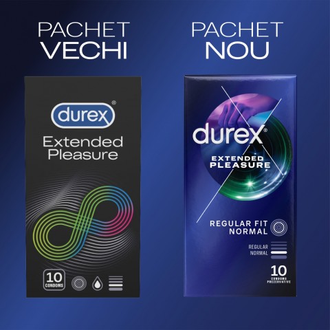 Durex, Prezervative Durex Extended Pleasure 10 Bucati, pasiune.ro
