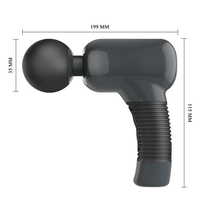 Vibrator Clitoridian Magic Gun, Negru, 20 Cm 3