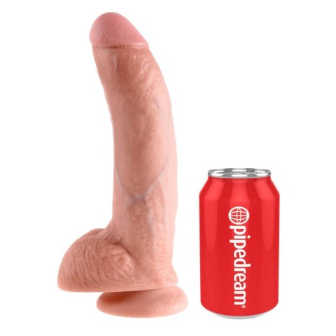 Pipedream - King Cock, Dildo Clasic Cu Ventuza King Cock, Natural, 22.5 Cm, pasiune.ro
