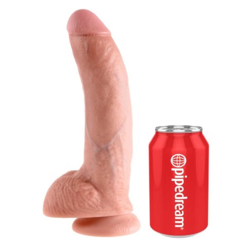 long, Dildo Clasic Cu Ventuza King Cock, Natural, 22.5 Cm, pasiune.ro