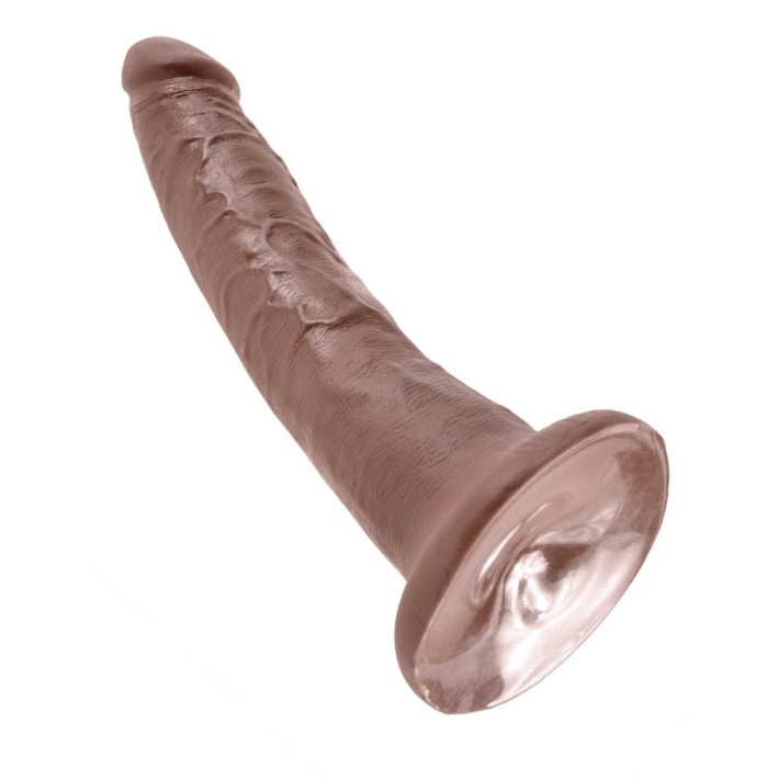Dildo Clasic Cu Ventuza, King Cock, Brun, 19 Cm 5