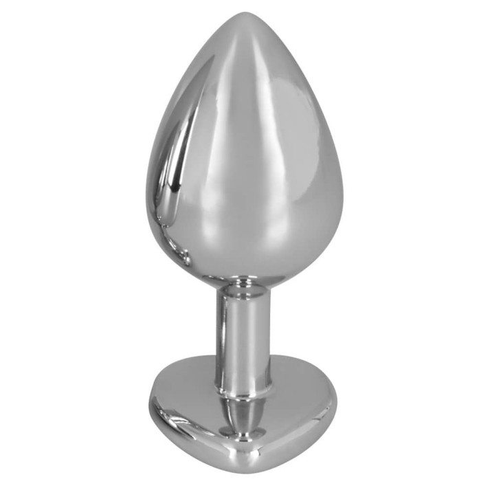 Dop Anal Cu Bijuterie Diamond Medium, Metalic+rosu, 8 Cm 3