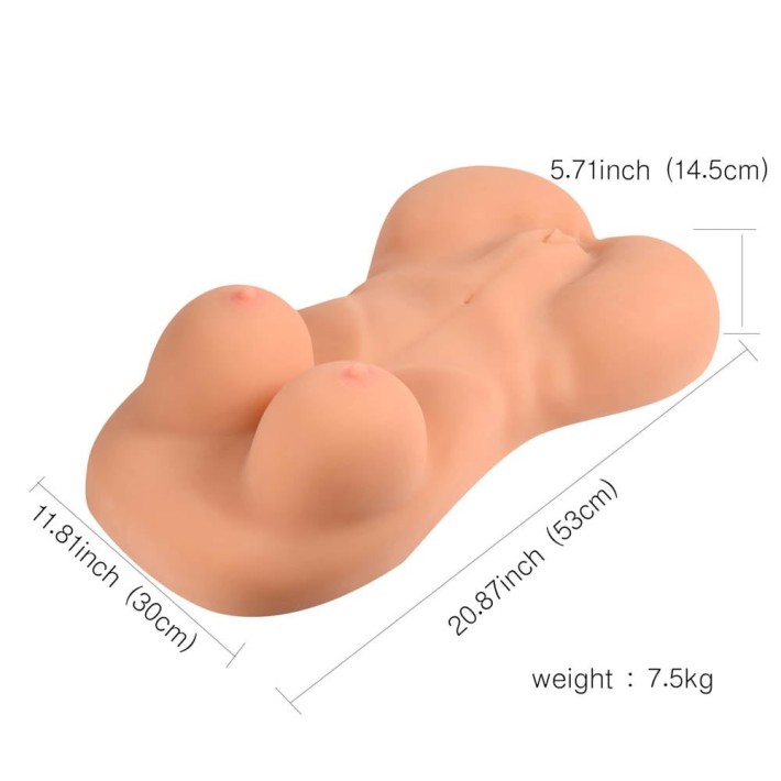 Masturbator 2-in-1 Vagin + Anus Oriental Carrie Half Body Sex Doll 9