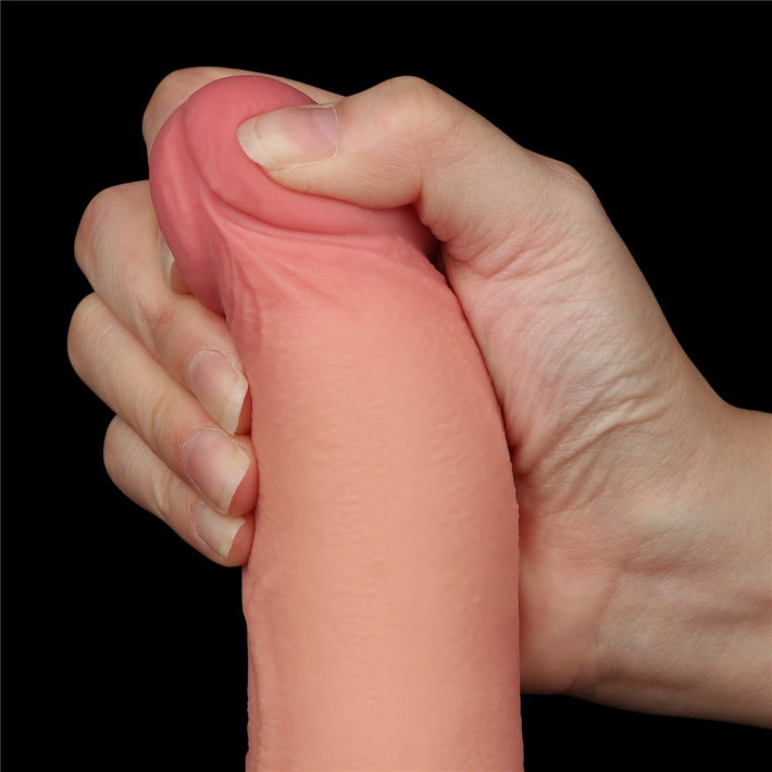 Dildo Realistic Sliding Skin Dual Layer I, Natural, 21.5 Cm 11