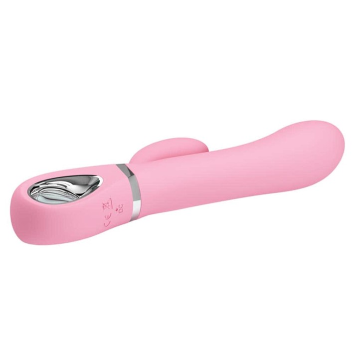 Vibrator Rabbit Cu Rotatii Ternence, Roz Pudrat, 19 Cm 2