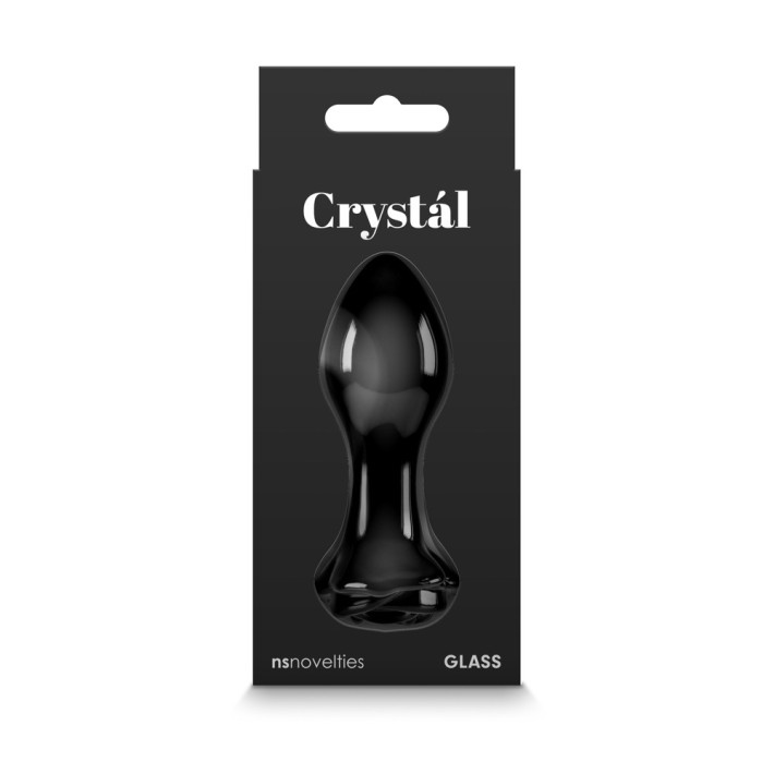 Dop Anal Din Sticla Crystal Rose, Negru, 9 Cm 5