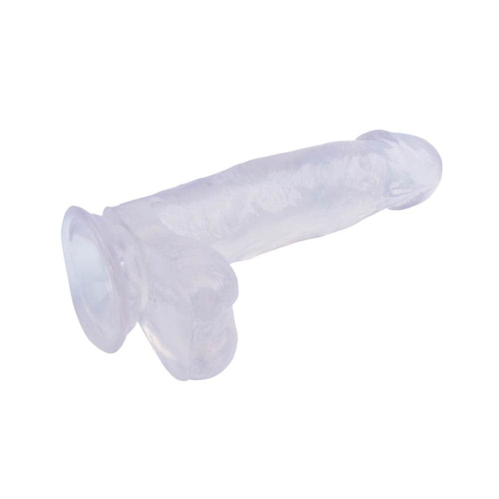 Dildo Clasic Cu Ventuza, Transparent,  17.7 Cm 3
