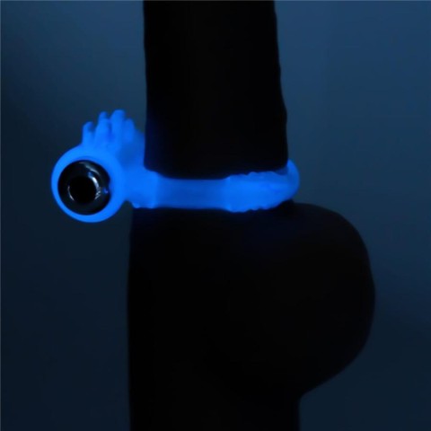Inele Penis Cu Vibratii, Inel Penis Fosforescent Cu Vibratii Lumino Play Vibrating Penis Ring 1, Albastru, pasiune.ro
