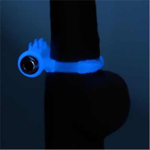 inel, Inel Penis Fosforescent Cu Vibratii Lumino Play Vibrating Penis Ring 1, Albastru, pasiune.ro