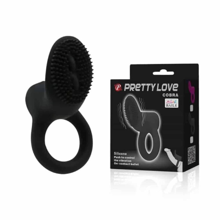 Inel Penis Cu Vibratii Cobra, Negru 6