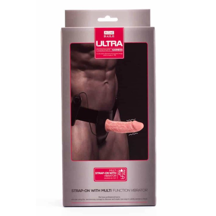 Strap-on Cu Vibratii Ultra, Natural, 15.5 Cm 6