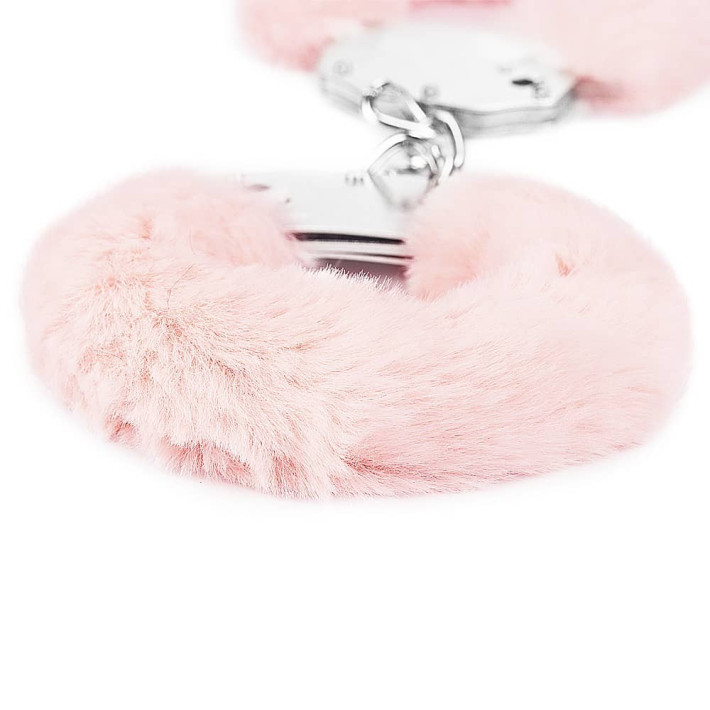 Fetish Pleasure Fluffy Hand Cuffs Pink 4