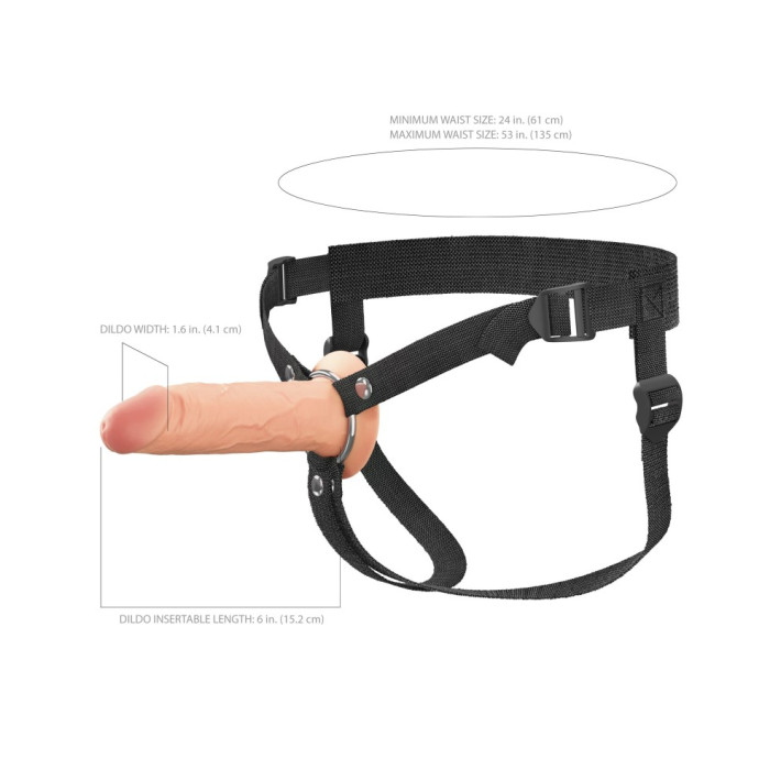 Extensie Penis / Strap-on Dual-density, Natural, 15 Cm 6