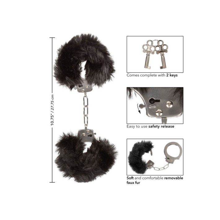 Catuse Pufoase Fluffy Furry Negre 2