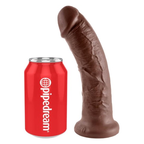Pipedream - King Cock, Dildo Clasic Cu Ventuza King Cock, Brun, 20 Cm, pasiune.ro