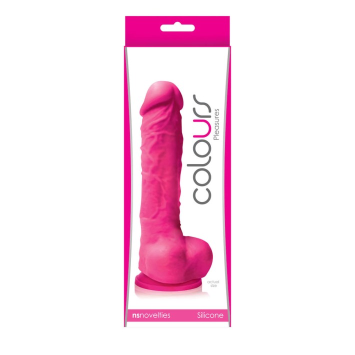 Dildo Realistic Colours Pleasures,  Roz, 13 Cm 2