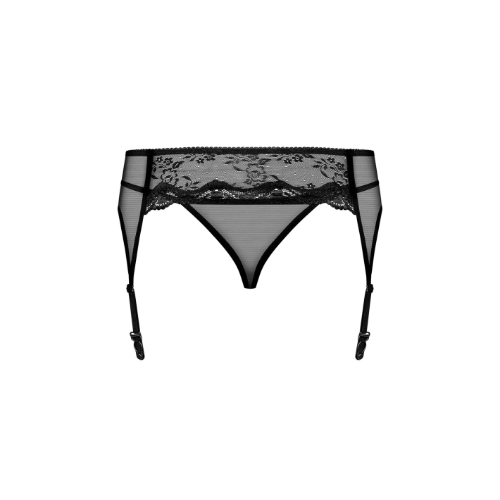 Charms Garter Belt & Thong Black  S/m 2xl, L/xl, S-m 6
