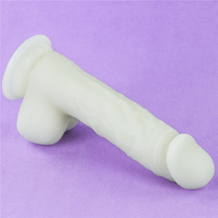 Dildo Fantezie Fosforescent Lumino Play, Alb, 20 Cm 7