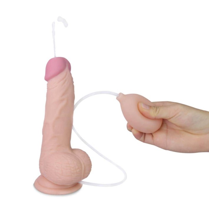 Dildo Clasic Cu Functie Ejaculare, Natural, 20 Cm 5